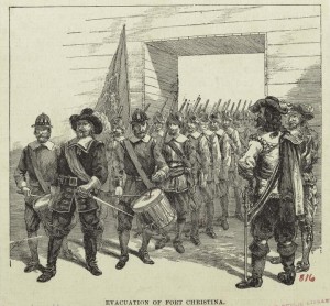 The Evacuation of Fort Christina by the Swedish in 1655.